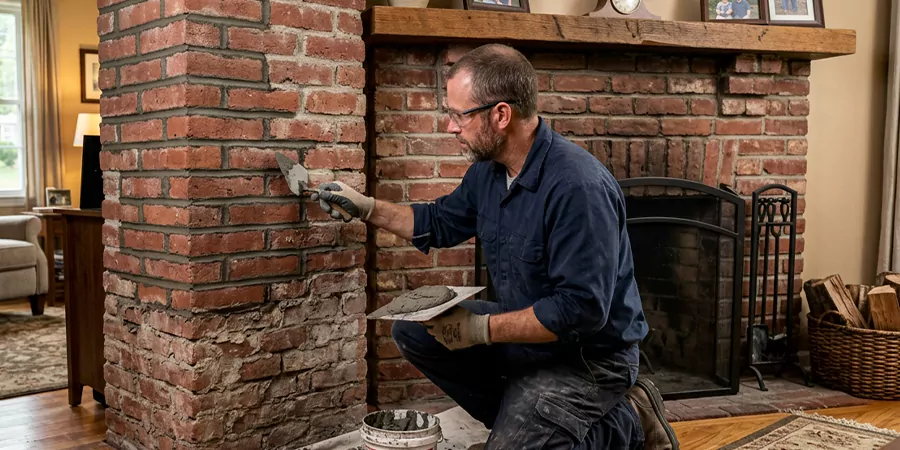 Repointing Brick Fireplace Culver City