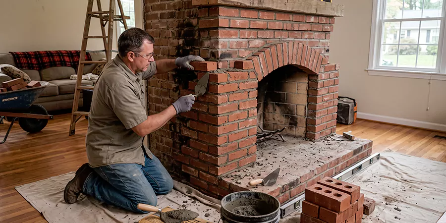Rebuild Stone Fireplace Culver City