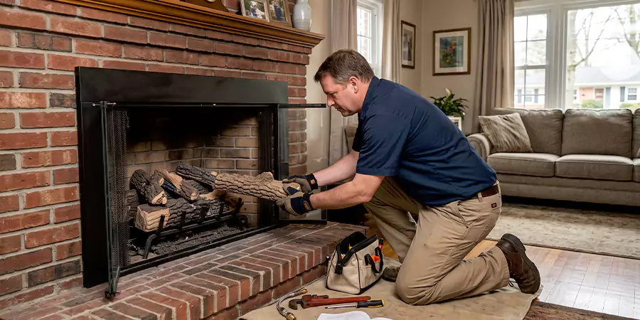 Propane Fireplace Logs Installation Culver City